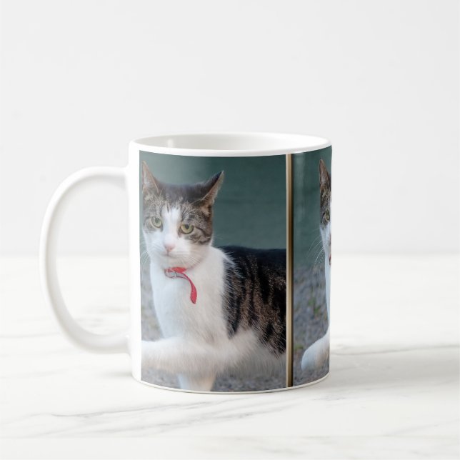 Caneca De Café Cat Shake Hands CC0244 Café Mug (Esquerda)