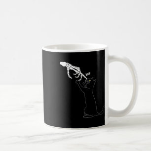 Caneca De Café Cat Skeleton Boop Cat Nose Dia de as Bruxas engraç