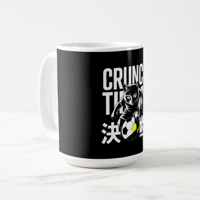 Caneca De Café Cat Soccer - For Game Day Fans & Decisive Cat Love (Frente Esquerda)