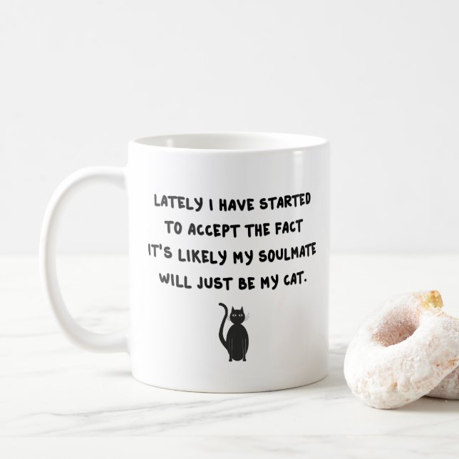 Caneca De Café Cat Soulmate (Com Donut)