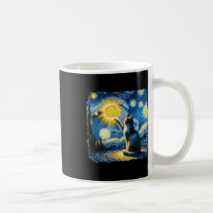 Caneca De Café Cat Starry Night Van Gogh Cat Para Cat Lover Cat M