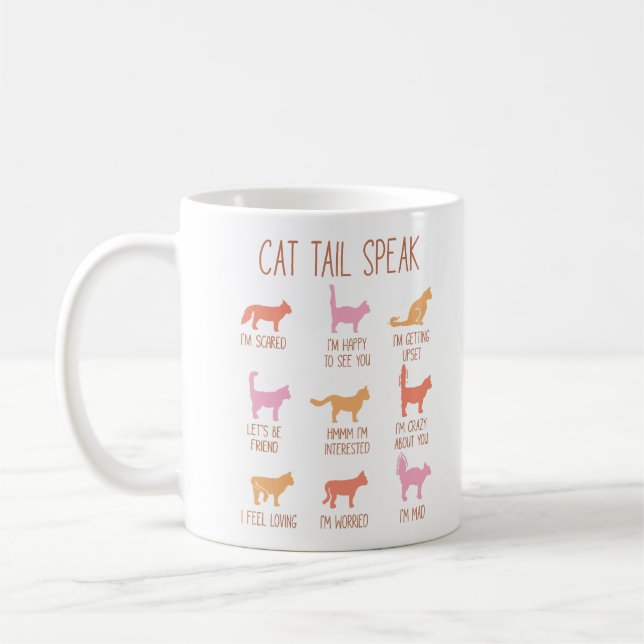 Caneca De Café Cat Tail Speak (Esquerda)