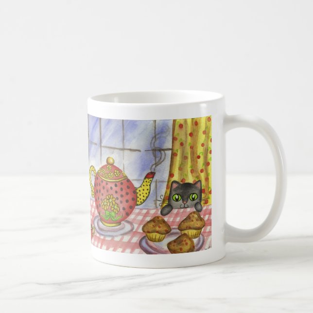 Caneca De Café Cat Teapot Mug (Direita)