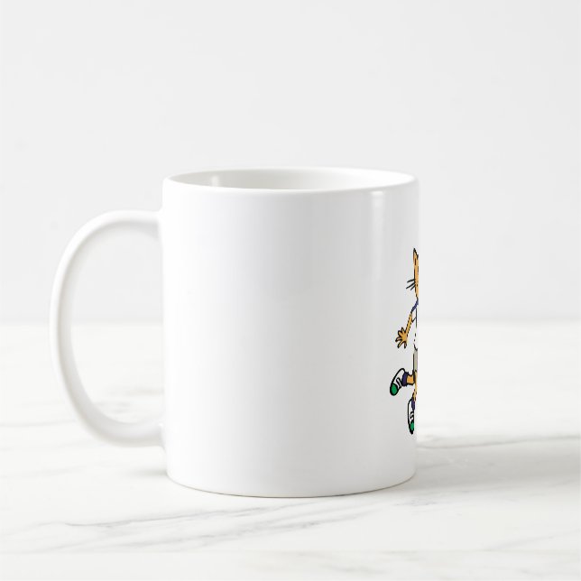 Caneca De Café Cat toca tênis (Esquerda)
