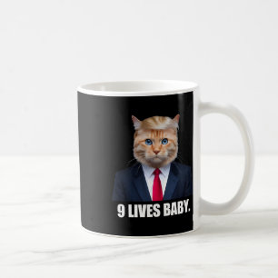 Caneca De Café Cat Trump 9 Lives Baby Trump 2024 Win Victory Winn