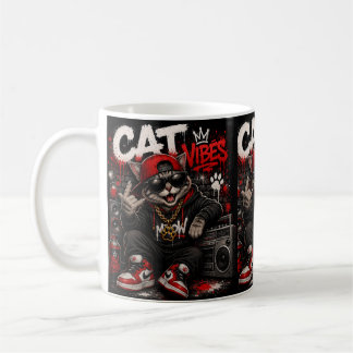 Caneca De Café Cat Vibes – Urban Hip Hop Street Art