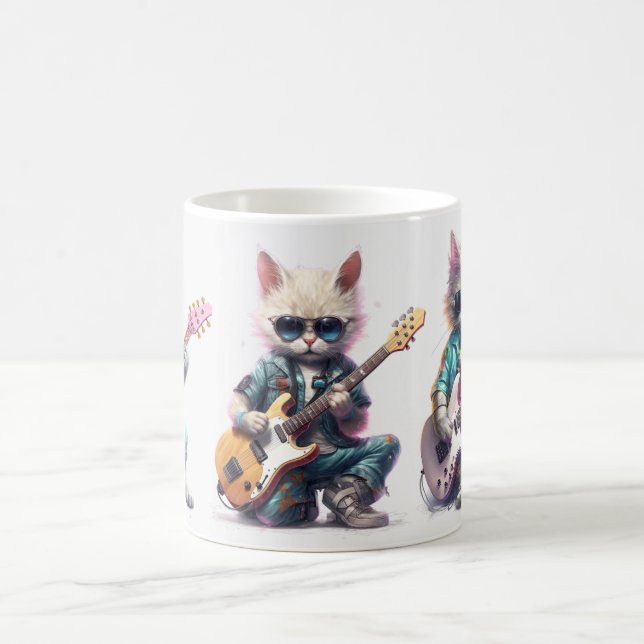 Caneca De Café Cat Violão Elétrico (Centro)