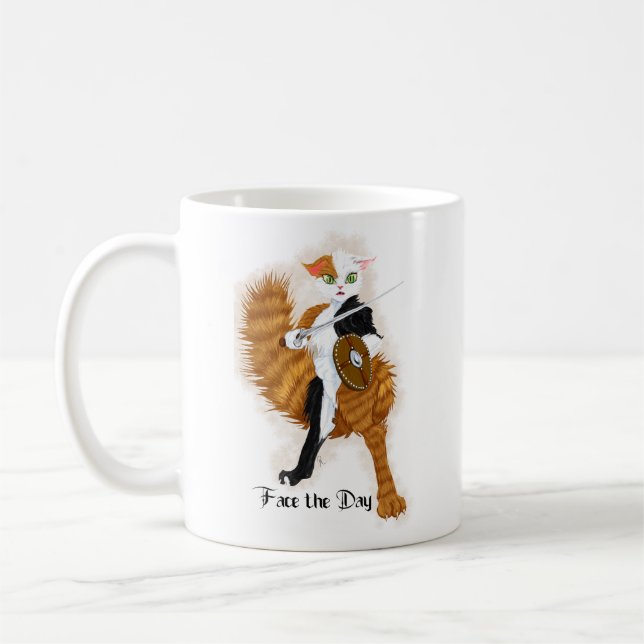 Caneca De Café Cat Warrior Calico Grimalkin (Esquerda)