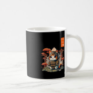 Caneca De Café Cat Warrior Japonês Escrevendo Anime Art para kawa