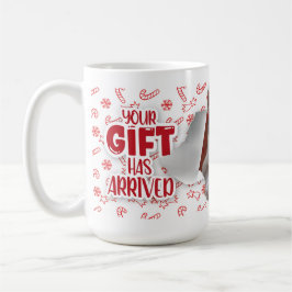 Caneca De Café Cat with bow wishing Merry Christmas Mug