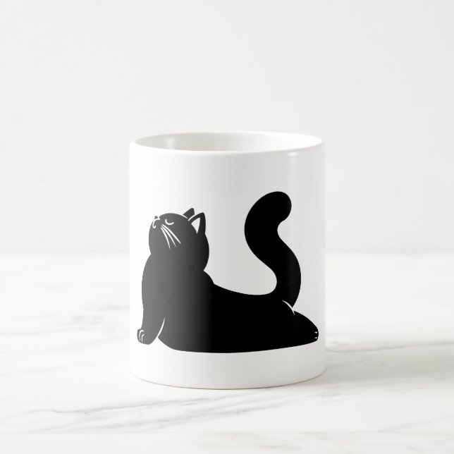 Caneca De Café *Cat Yoga #17 Arte Digital (Centro)