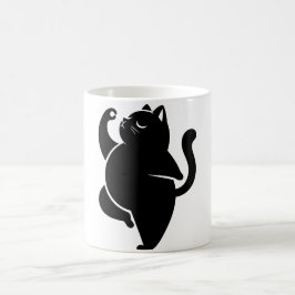 Caneca De Café *Cat Yoga #1 Arte Digital