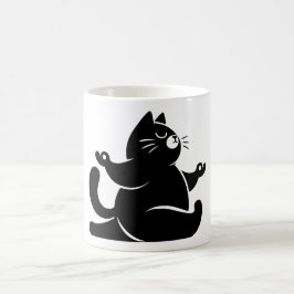 Caneca De Café *Cat Yoga #2 Arte Digital