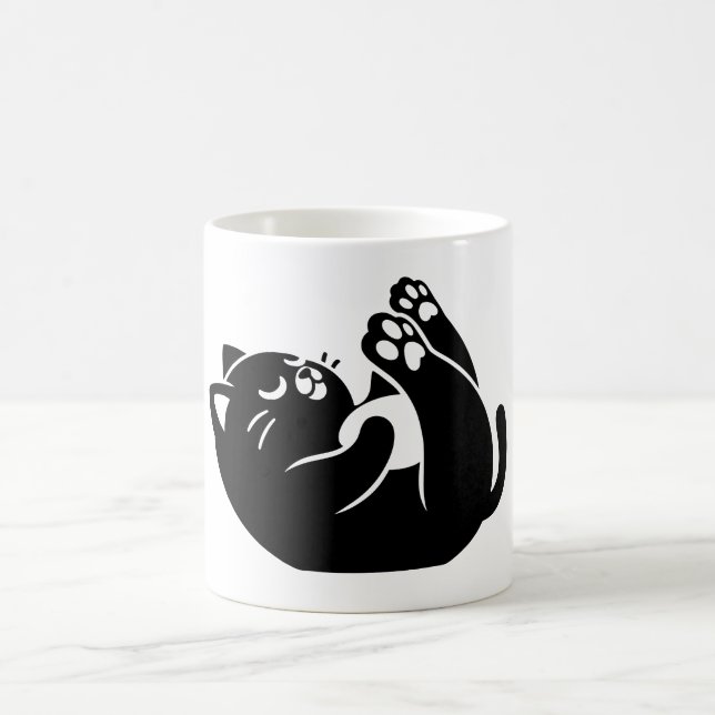 Caneca De Café Cat Yoga #7 Arte Digital (Centro)