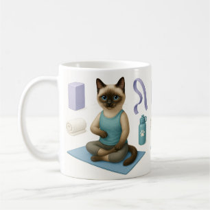 Caneca De Café Cat Yoga Themed
