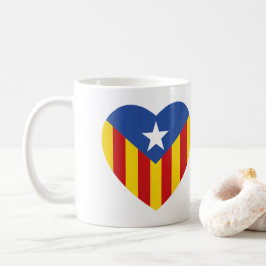 Caneca De Café Catalan Flag Heart
