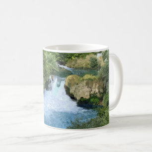 Caneca De Café Cataratas do Krka na Croácia vista panorâmica