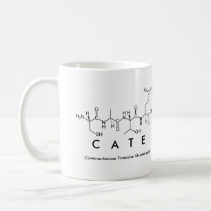 Caneca De Café Cate peptide name mug