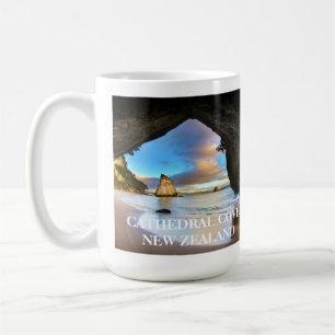 Caneca De Café Catedral da Nova Zelândia — Oceano de Praia