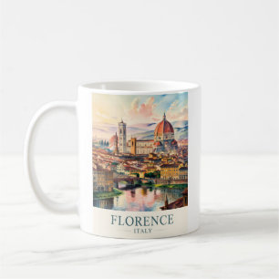 Caneca De Café Catedral de Florença Duomo Aquarela Viagem Itália