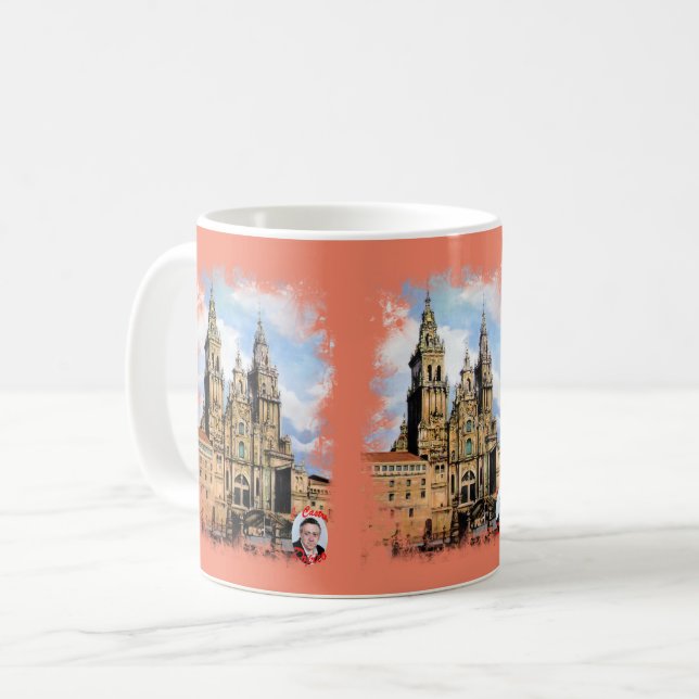 Caneca De Café Catedral de Santiago de Compostela (Frente Esquerda)