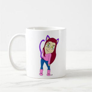 Caneca De Café catgirl chibi