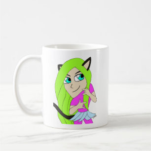 Caneca De Café catgirl chibi