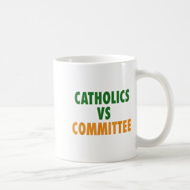 Caneca De Café Catholics Vs Committees  (Direita)