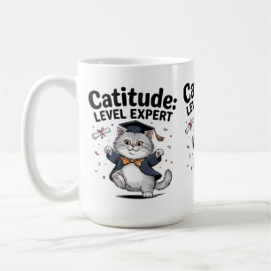 Caneca De Café Catitude: Domine o Mundo em Estilo"