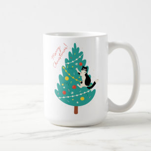 Caneca De Café Catmas feliz - Uma Escala de Natal Puro