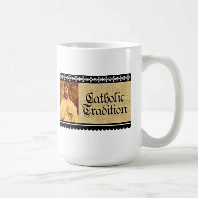 Caneca de café católica da tradição (Direita)