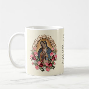 Caneca De Café Católica espanhola Guadalupe Virgem Religiosa Mar