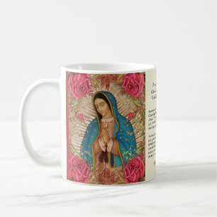 Caneca De Café Católica espanhola Guadalupe Virgem Religiosa Mar