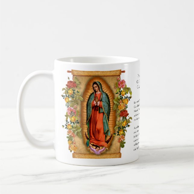 Caneca De Café Católica espanhola Guadalupe Virgem Religiosa Mari (Esquerda)