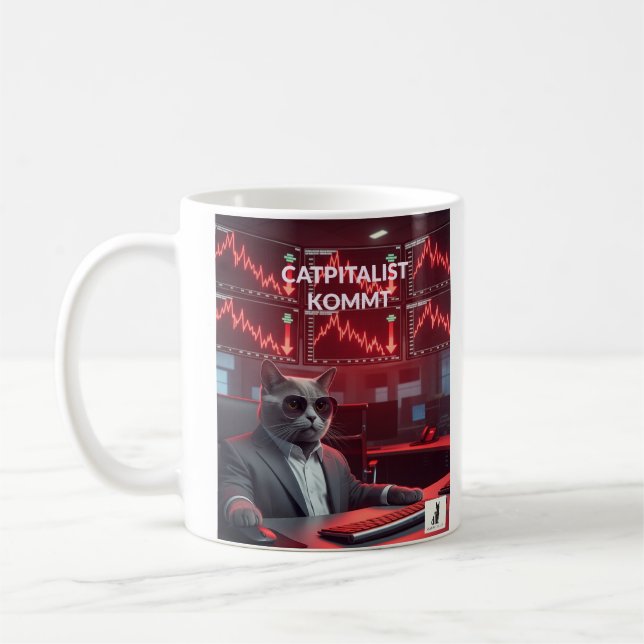 Caneca De Café Catpitalista: Marktcrash-Komödie-Tasse (Esquerda)