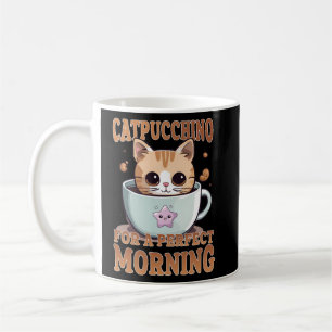 Caneca De Café Catpuccino para um gato de café da manhã perfeito