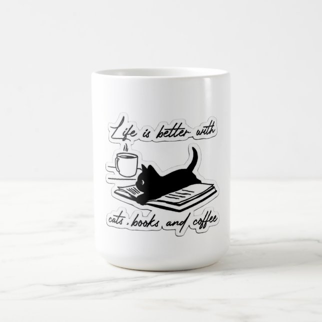 Caneca De Café Cats, books and coffee (Centro)