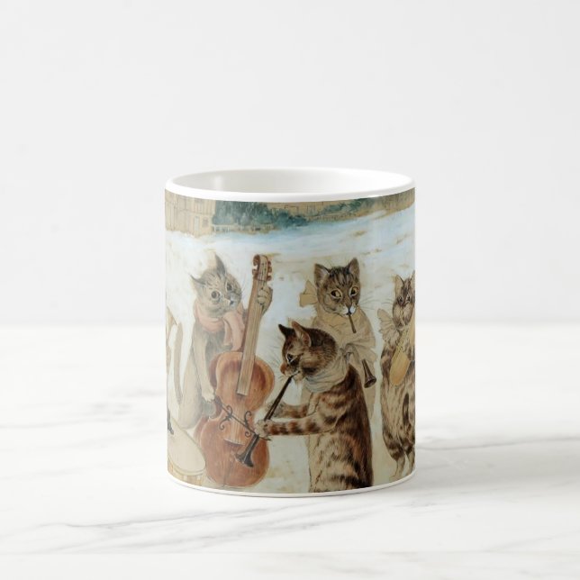 Caneca De Café Cats Carol Singing por Louis Wain (Centro)