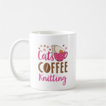 Cats Coffee Knitting