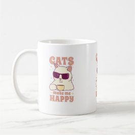 Caneca De Café Cats Make Me Happy Mug