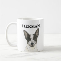 Cattledog personalizado, preto e branco