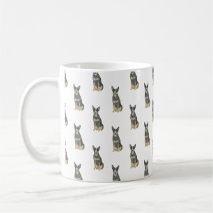 Caneca De Café Cattledog (Tan Preto Azul)