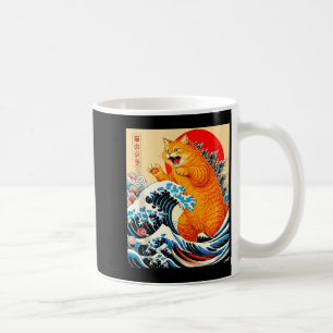 Caneca De Café Catzilla gato laranja arte japonesa para homens mu
