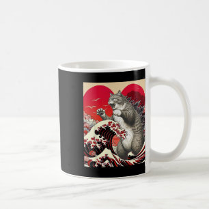 Caneca De Café Catzilla Gato Valentine Arte Japonês Presente Dive