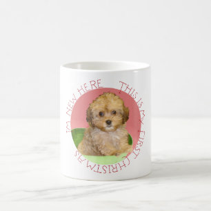 Caneca De Café Cavachon Filhote Primeiro Natal
