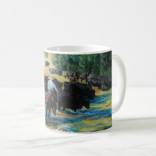 Caneca De Café Cavalar do rancho e de gado de Angus movimentaçã