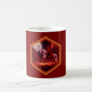 Caneca De Café Cavaleiro Carmesim em Lua ao Fundo de Garanhão Bra