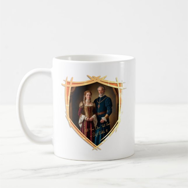 Caneca De Café Cavaleiro Casaco de Braços Medieval Dedicação Assa (Esquerda)