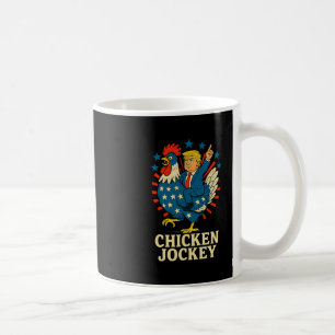 Caneca De Café Cavaleiro de Frango Trump Meme Divertido