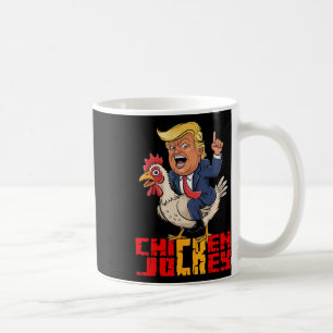 Caneca De Café Cavaleiro de Frango Trump Meme Político Divertido